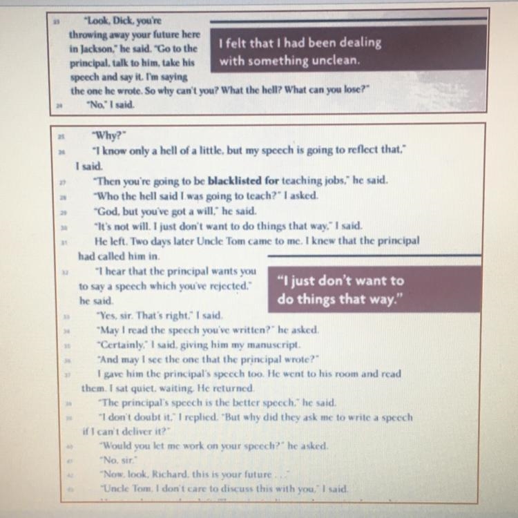 Text structure 1. Read paragraphs 31-43 Highlight Wright's main argument in his conversation-example-1