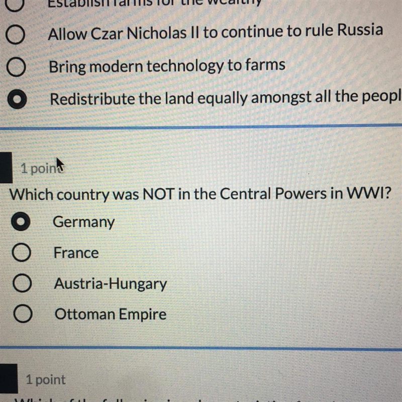 Which country was NOT in the Central Powers in WWI?-example-1