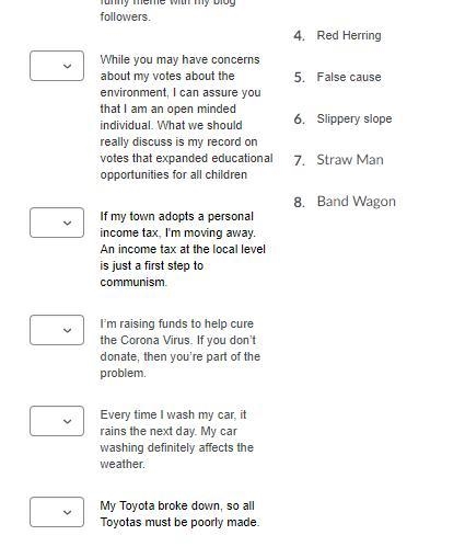 Match the fallacy with the example.-example-2