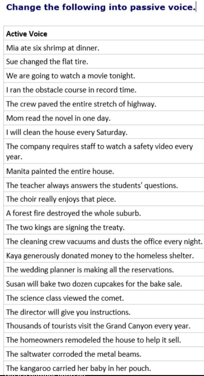 Plz help me in this passive voice.​-example-1