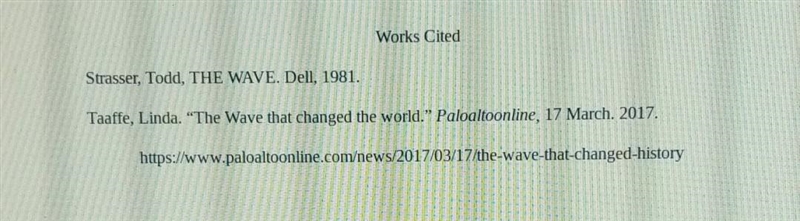 Am I doing the Work Cited page right? Is that all I have to do? And can someone pls-example-1