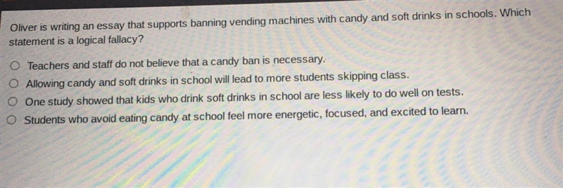 Oliver is writing an essay that supports banning vending machines with candy and soft-example-1