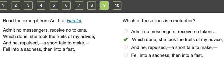 Which of these lines is a metaphor? Hamlet-example-1