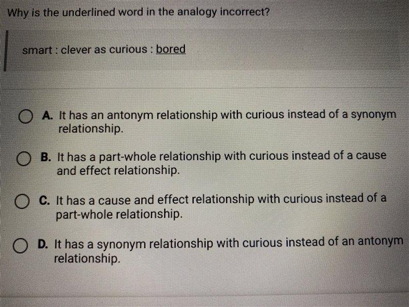 Why us the underlined word in the analogy incorrect?-example-1