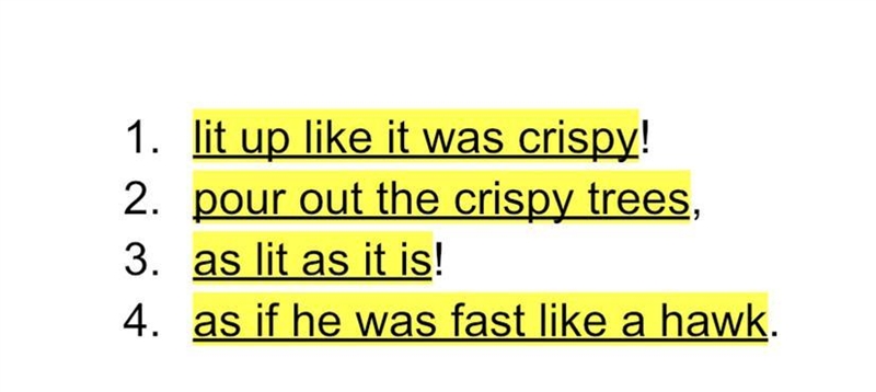 What are these highlighted sentences are when they are comparing two things? A. A-example-1