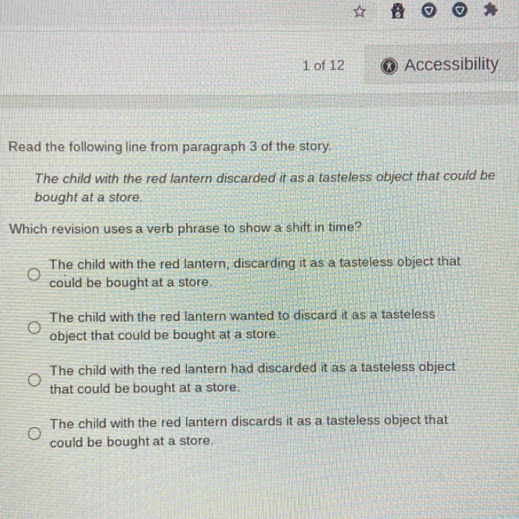 Which revision uses a verb phrase to show a shift in time-example-1