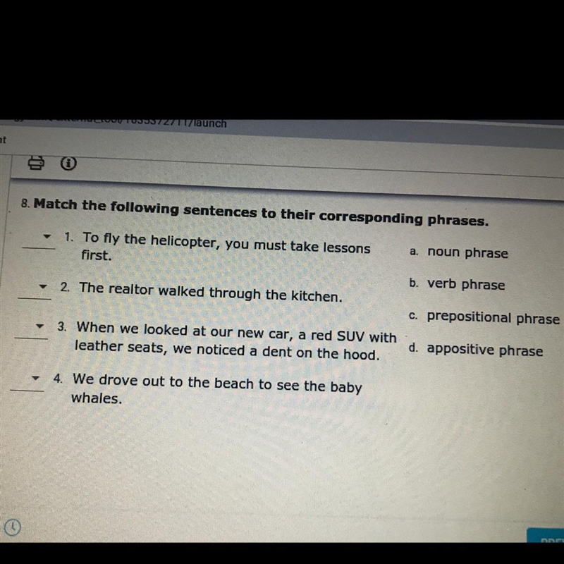 Match the sentences-example-1