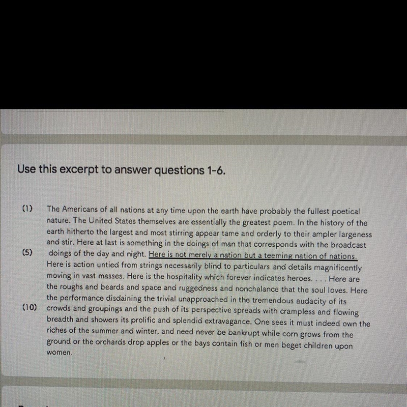 The last sentence... A implies that the land will provide for its citizens. B encourages-example-1