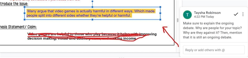 please help me out with corrections! my teacher's feedback is too right please help-example-1