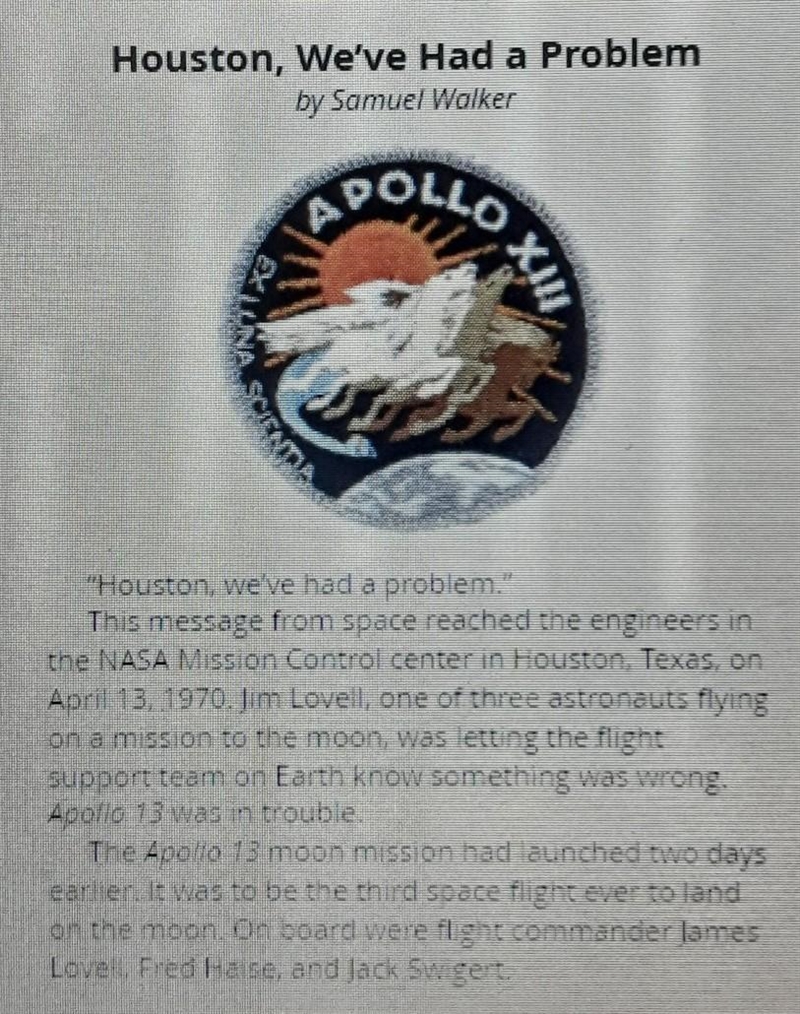 What was the Apollo 13 mission? A.to help Neil Armstrong and Buzz Aldrin return to-example-1