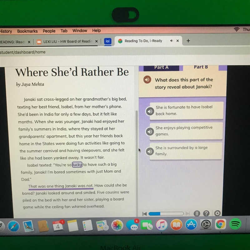 What does the “that refer to? tap your answer part A & part B-example-1