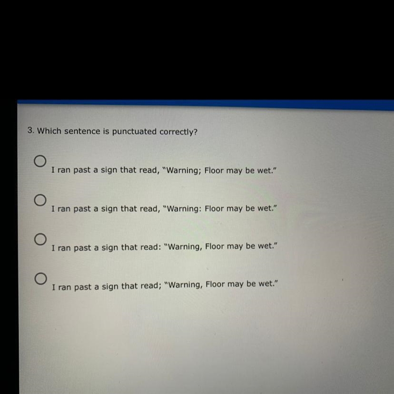 Which sentence is punctuated correctly?-example-1