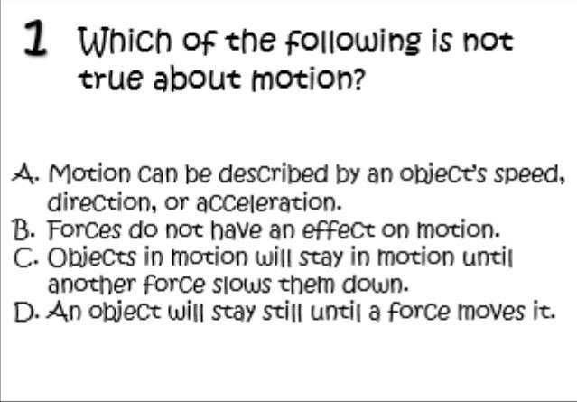 Witch of the following is not true about motion?-example-1