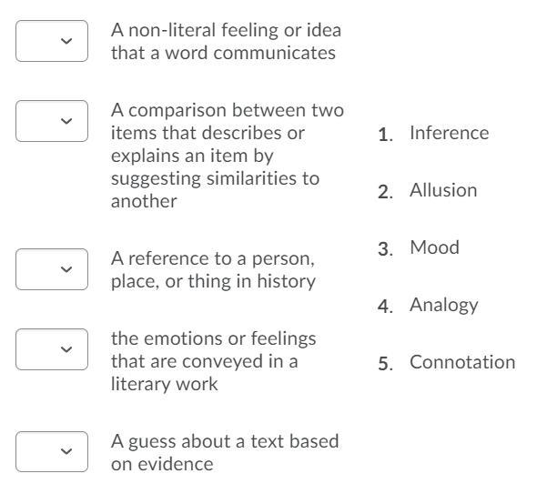 Match the vocabulary word to its correct definition.-example-1