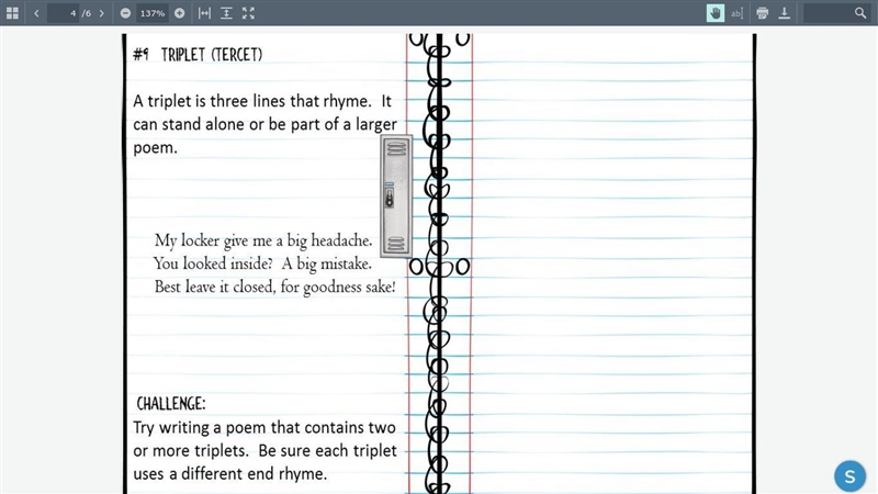 Can some help me write a poem, it has to be a triplet type poem.-example-1