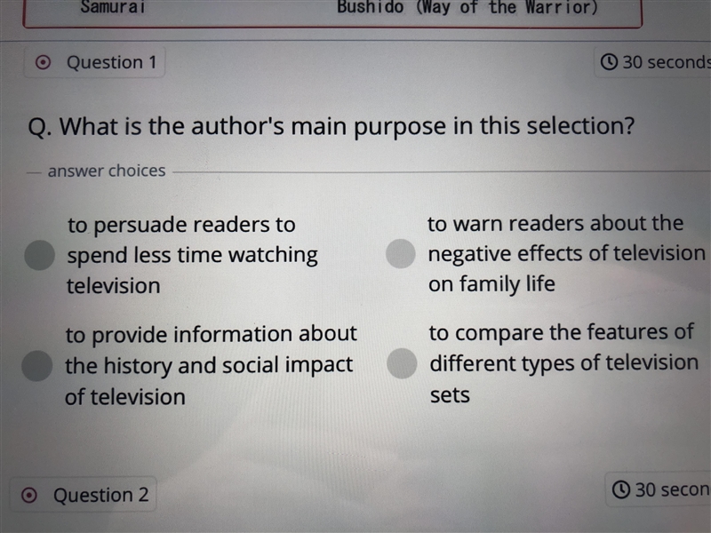 What is the author’s main purpose in this selection?-example-1