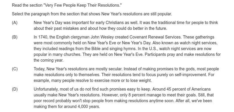 Select the paragraph from the section that shows New Year's resolutions are still-example-1