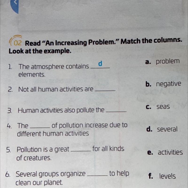 Match the columns look at the example-example-1