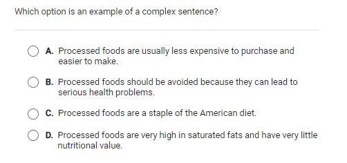 Which option is an example of complex sentences.-example-1