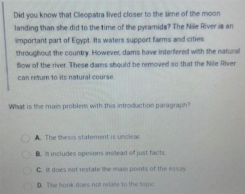 Did you know that Cleopatra lived closer to the time of the moon landing than she-example-1