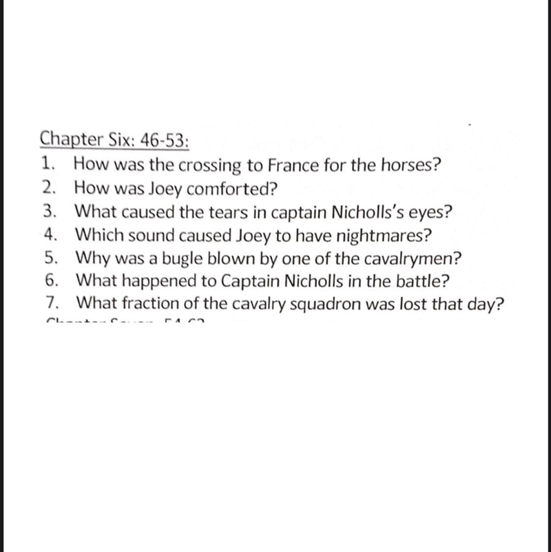 Story : war horse chapter 6 someone write down the answers!! :(?-example-1