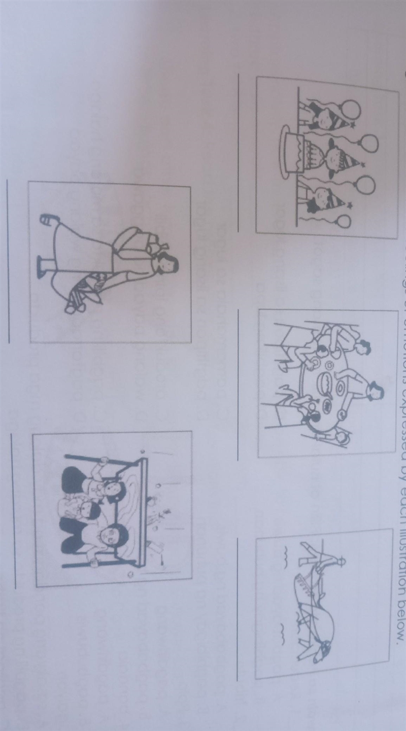 Learning Task 2: Describe the feelings or emotions expressed by each illustration-example-1