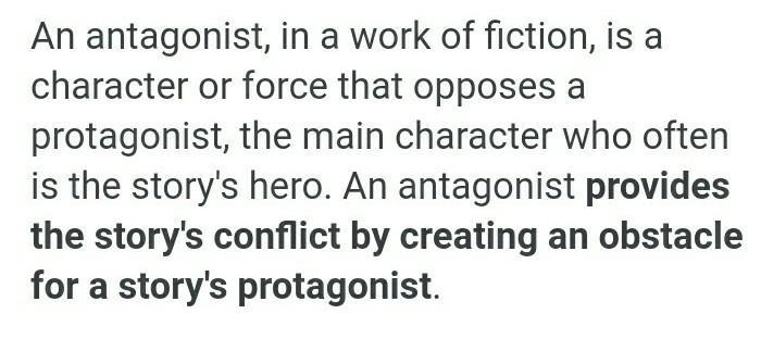 What is the function of an antagonist a story ?-example-1