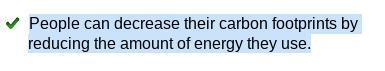 Which sentence from "Reduce Your Carbon Footprint" suggests small changes-example-1