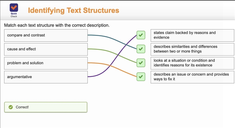 Drag the tiles to the correct boxes to complete the pairs. Match each type of text-example-1