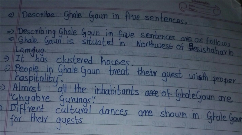 Describe ghale gaun in five sentence​-example-1