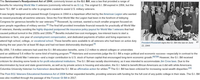 How were black households affected by the G.I. Bill￼?-example-1