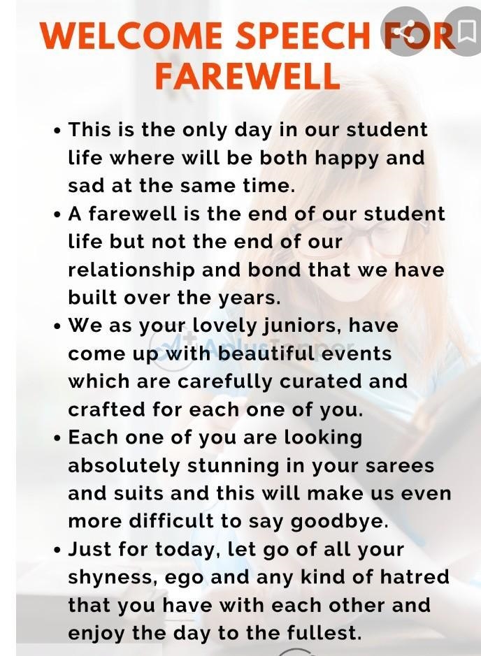 Speech for farewells​-example-1