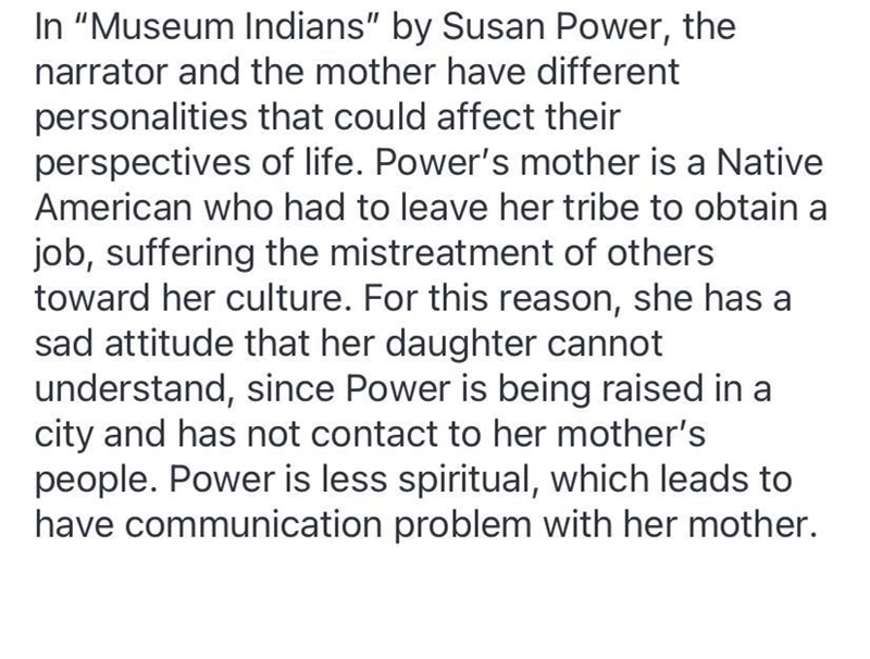 What are the Similarities between the narrator and the mom in museum Indians..?-example-1