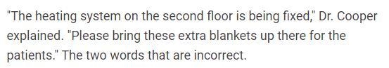 The heating system on the second floor is being fixed Dr Dalton explained Please bring-example-1