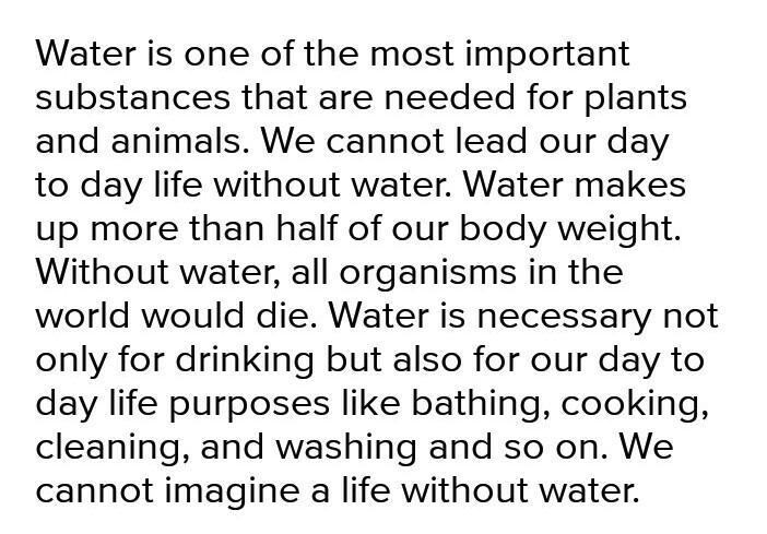 Small essay about Water is Life-example-1