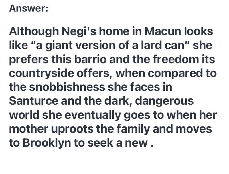 Why did Esmeralda family moved to brooklyn?-example-1