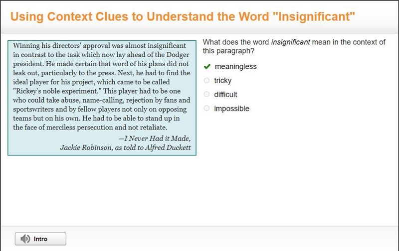 What does the word insignificant mean in the context of this paragraph?meaningless-example-1