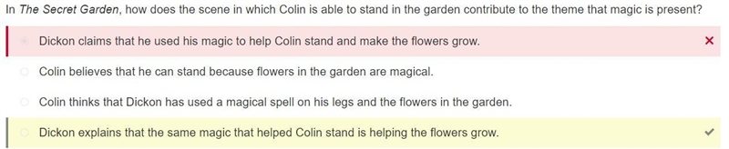 In The Secret Garden, how does the scene in which Colin is able to stand in the garden-example-1