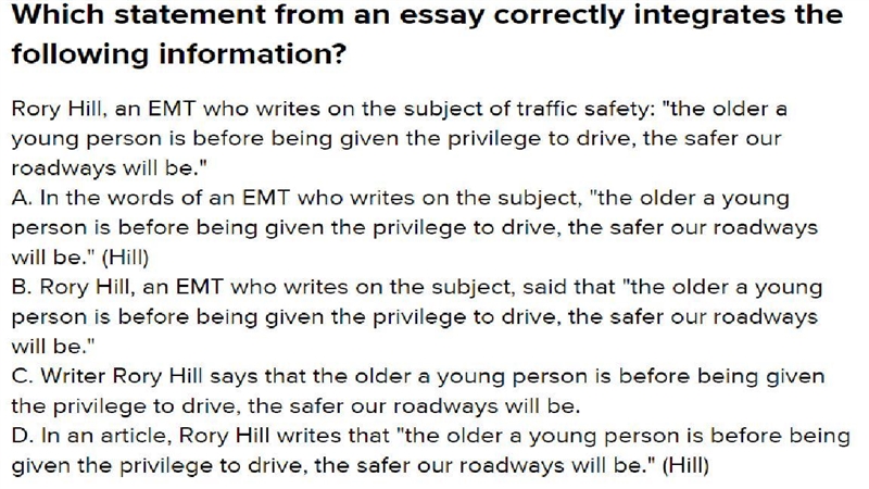 Rory Hill, an EMT who writes on the subject of traffic safety; "the young person-example-1