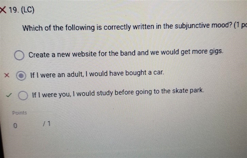 Which of the following is correctly written in the subjunctive mood? 1. Create a new-example-1