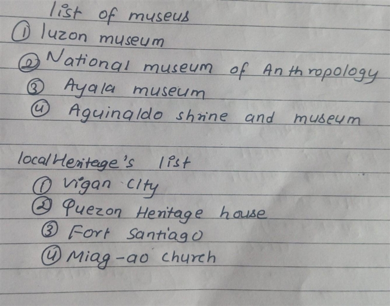 In the philippines can you name museum and local heritage site that represent the-example-1