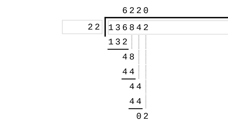 22 ÷136842 how do i do it​-example-1