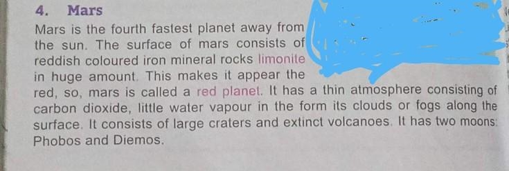 Write a short note on Mars. ​-example-1