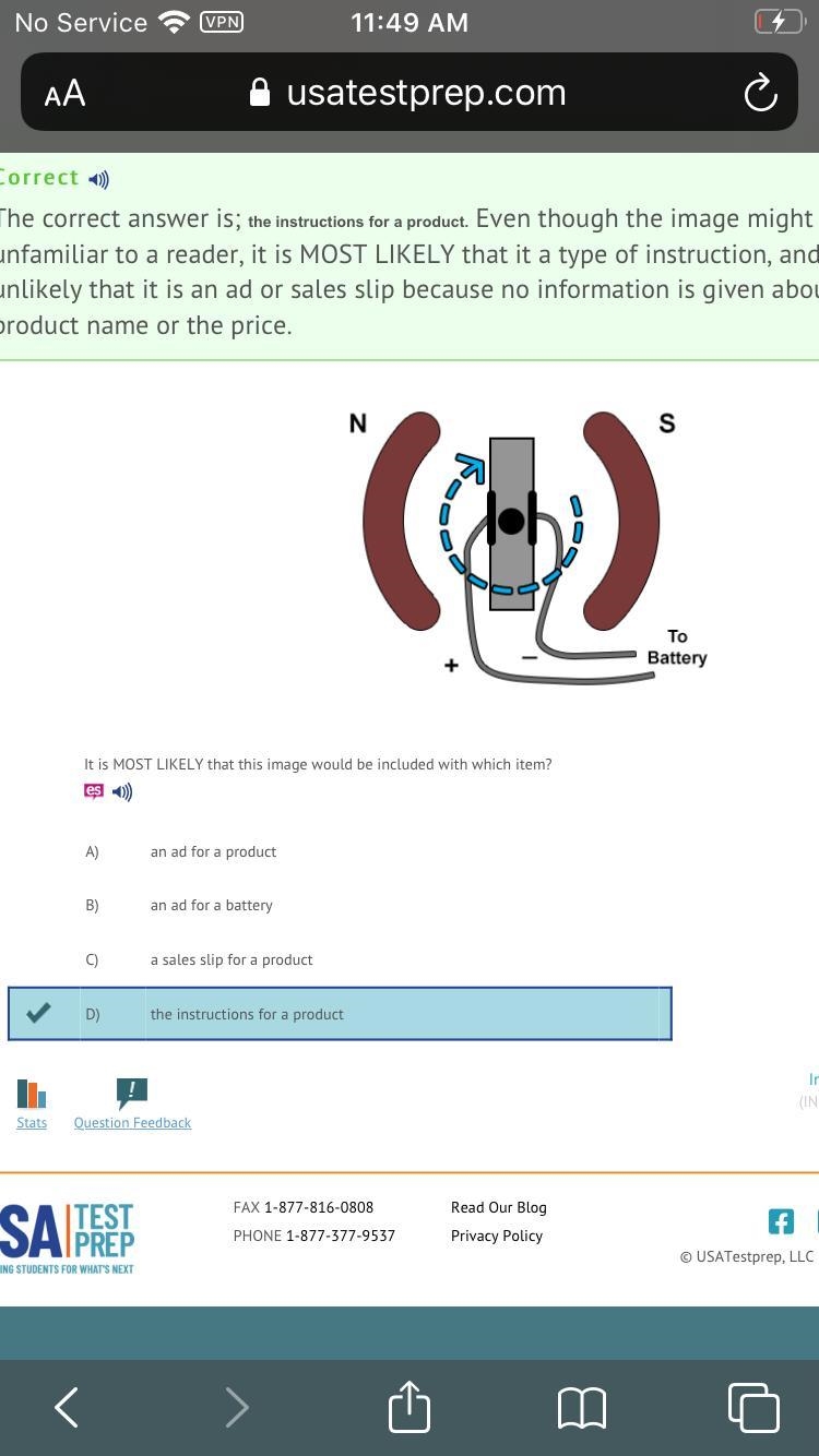 It is MOST LIKELY that this image would be included with which item? es --)) A) an-example-1