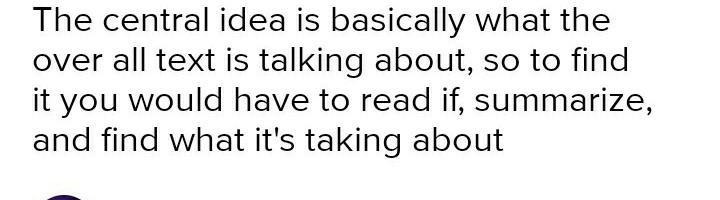 How do you explain a central idea from an article? How do you find the "key points-example-1