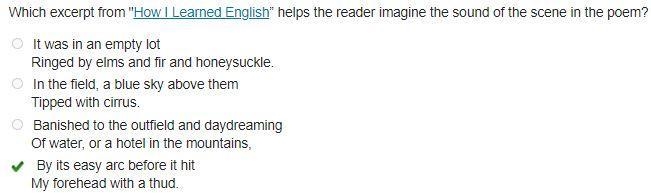 Which excerpt from "How I Learned English" helps the reader imagine the-example-1