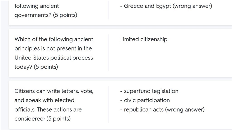 Question 2 5 pts Which of the following ancient principles is not present in the United-example-1