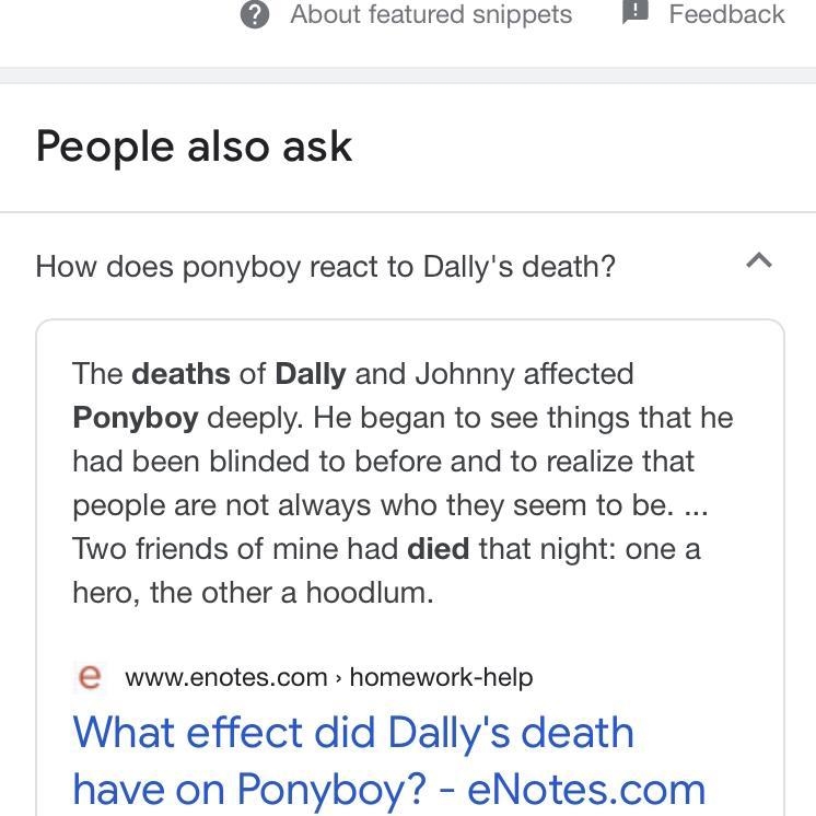 The outsiders what is ponyboy reaction to death of dally and johnny. Help plz if u-example-1