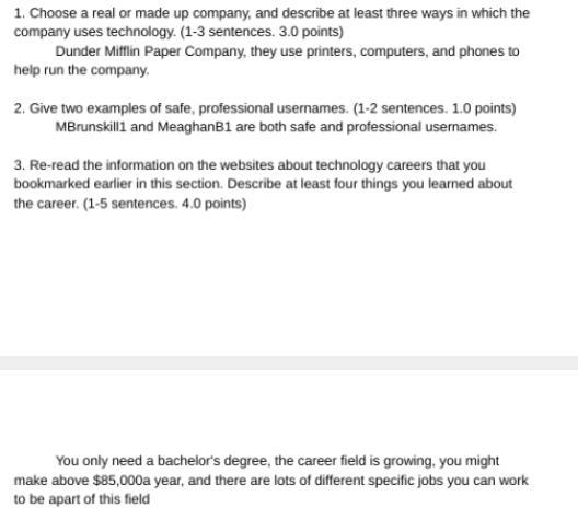 1. Choose a real or made up company, and describe at least three ways in which the-example-1