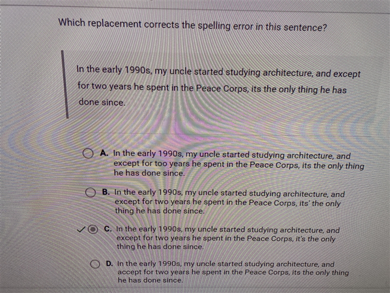 Which replacement corrects the spelling error in this sentence? In the early 1990s-example-1